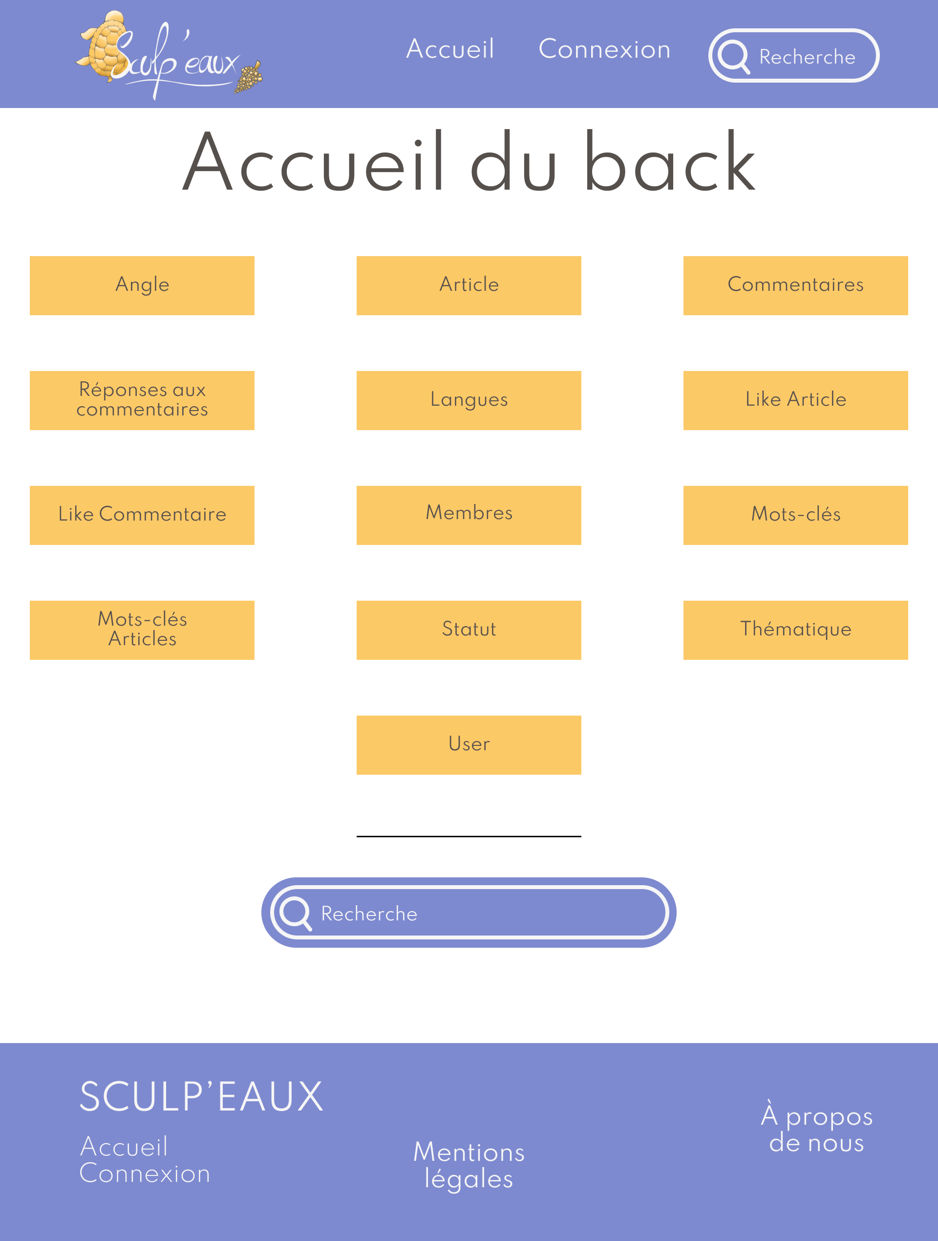 page accueil back